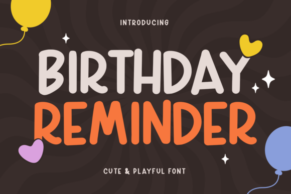 Birthday Reminder Font