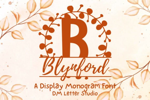 Blynford Split Monogram Font
