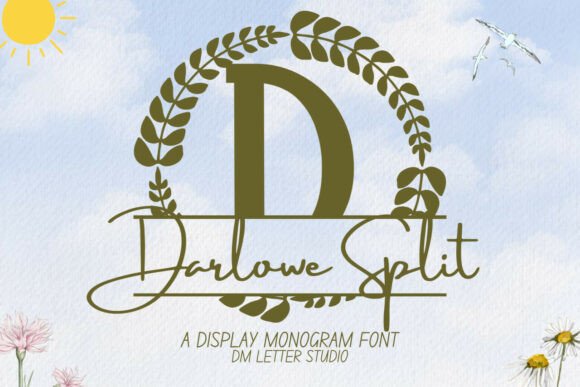 Darlowe Split Monogram Font