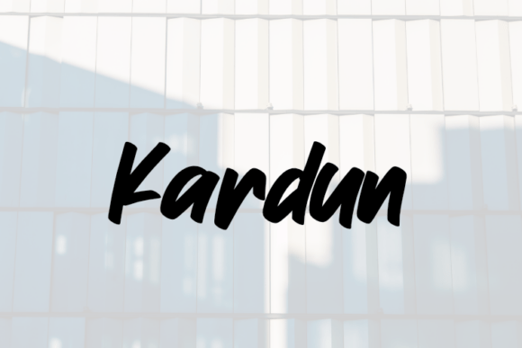 Kardun: A Script Font for Creative Design