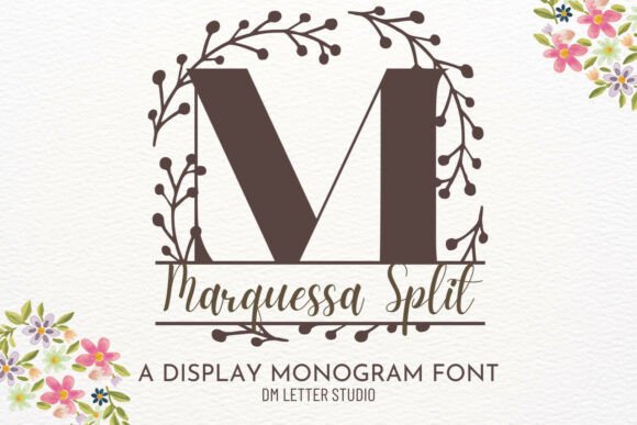 Marquessa Split Monogram Font
