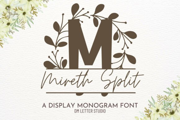 Mireth Split Monogram Font