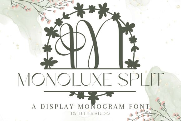Monoluxe Split Monogram Font