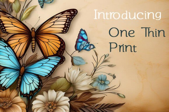One Thin Print Font