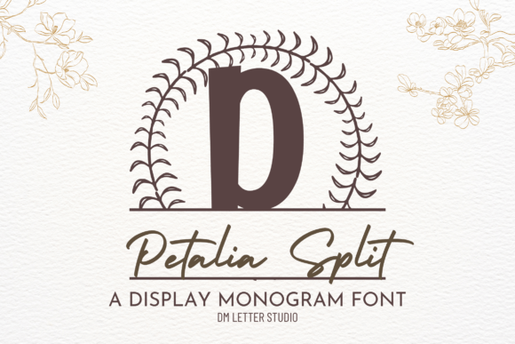 Petalia Split Monogram Font