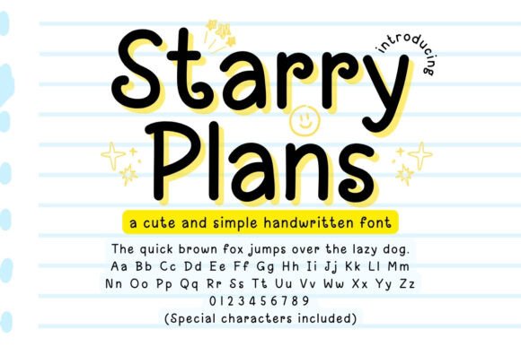 Starry Plans Font for Creative Projects
